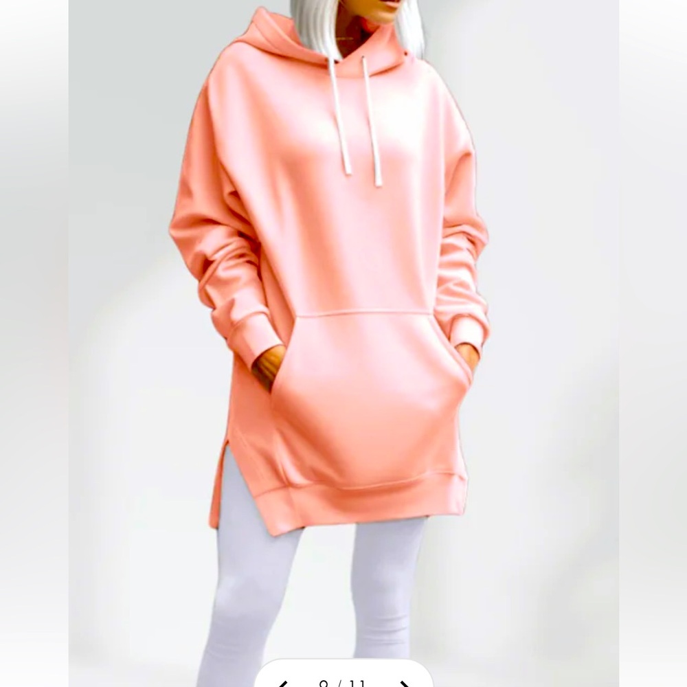 WARMY. OVERSIZED HOODIE DRESS. Pink. Size M.  NWT